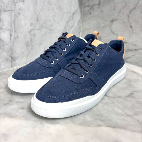 Cole Haan Men's Grandpro Rally Canvas Court Sneaker US Size 12 Blue White C34716 - Picture 4 of 10